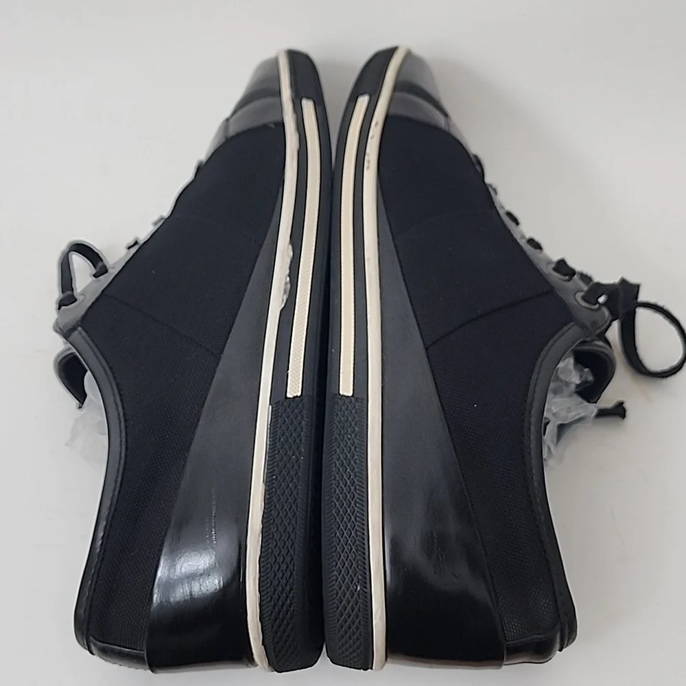 Zanzara Rory Black Leather Sneakers Size 12